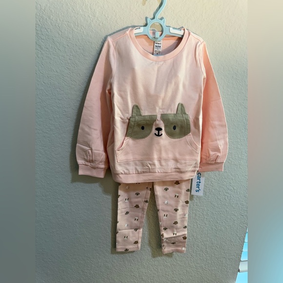 NWT Carter’s Toddler 2-Piece Dog French Terry Pullover & Legging Set SIZE 5T - Picture 4 of 8